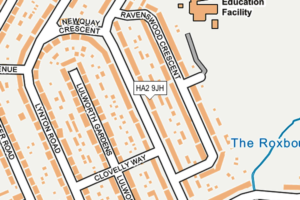 HA2 9JH map - OS OpenMap – Local (Ordnance Survey)