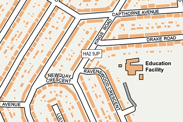 HA2 9JP map - OS OpenMap – Local (Ordnance Survey)