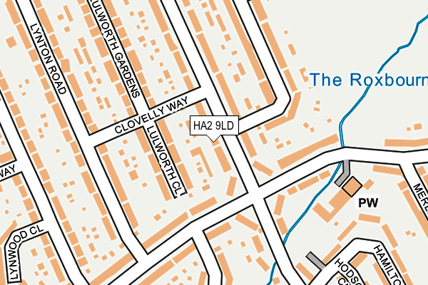 HA2 9LD map - OS OpenMap – Local (Ordnance Survey)