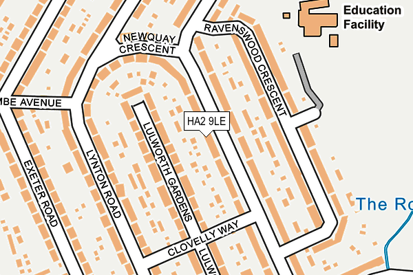 HA2 9LE map - OS OpenMap – Local (Ordnance Survey)