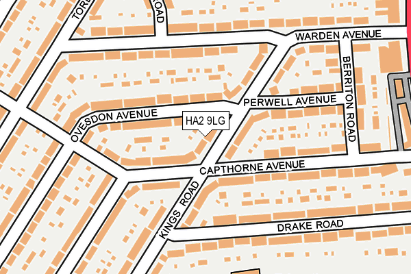 HA2 9LG map - OS OpenMap – Local (Ordnance Survey)