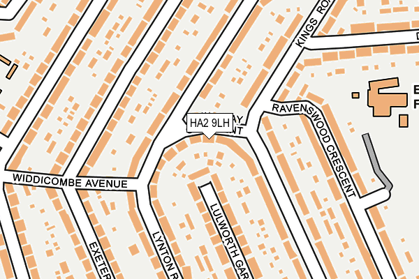 HA2 9LH map - OS OpenMap – Local (Ordnance Survey)