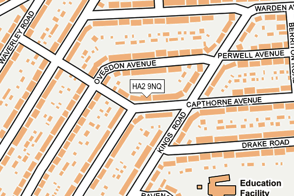 HA2 9NQ map - OS OpenMap – Local (Ordnance Survey)