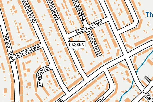 HA2 9NS map - OS OpenMap – Local (Ordnance Survey)