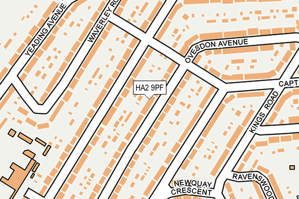 HA2 9PF map - OS OpenMap – Local (Ordnance Survey)