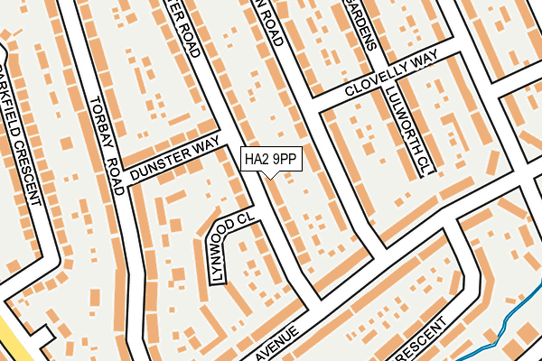 HA2 9PP map - OS OpenMap – Local (Ordnance Survey)