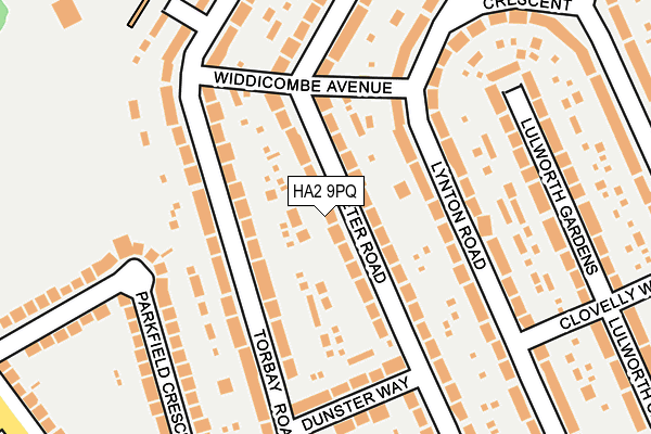 HA2 9PQ map - OS OpenMap – Local (Ordnance Survey)