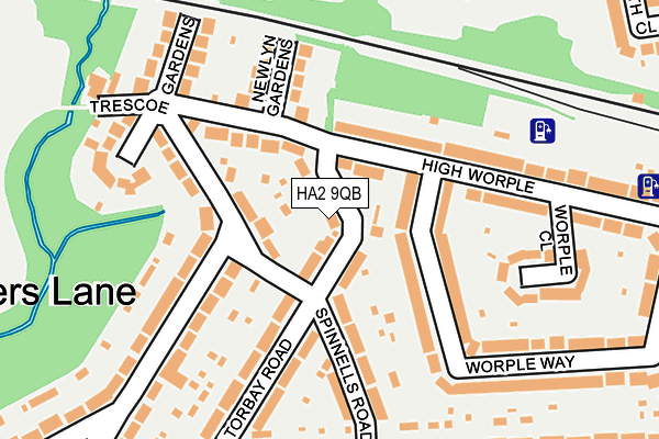 HA2 9QB map - OS OpenMap – Local (Ordnance Survey)