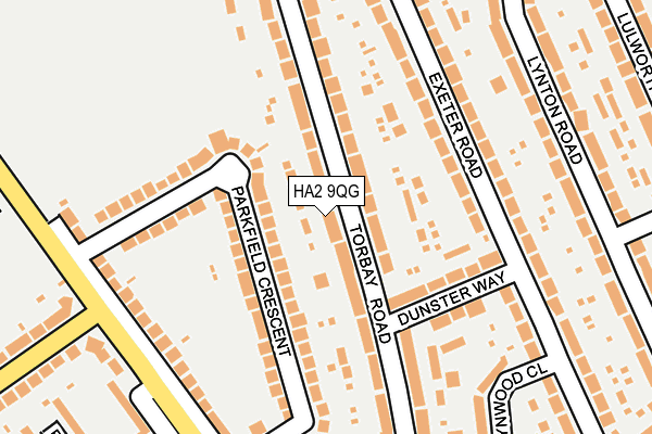 HA2 9QG map - OS OpenMap – Local (Ordnance Survey)