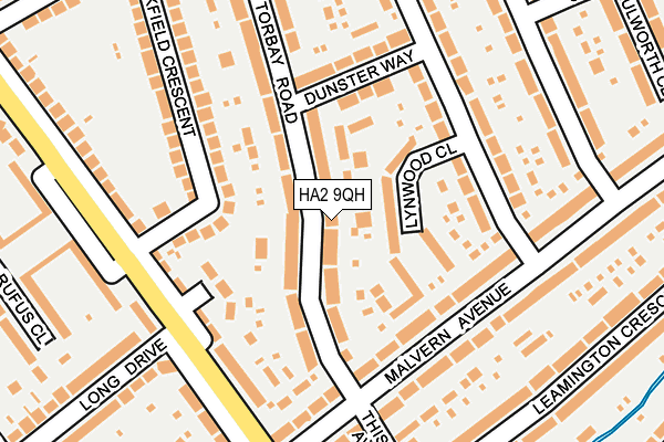 HA2 9QH map - OS OpenMap – Local (Ordnance Survey)