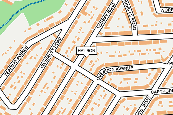 HA2 9QN map - OS OpenMap – Local (Ordnance Survey)