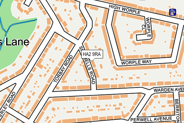 HA2 9RA map - OS OpenMap – Local (Ordnance Survey)