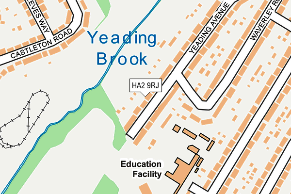 HA2 9RJ map - OS OpenMap – Local (Ordnance Survey)