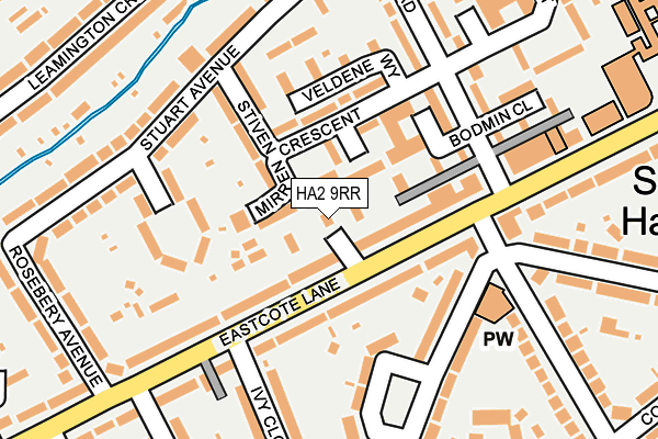 HA2 9RR map - OS OpenMap – Local (Ordnance Survey)