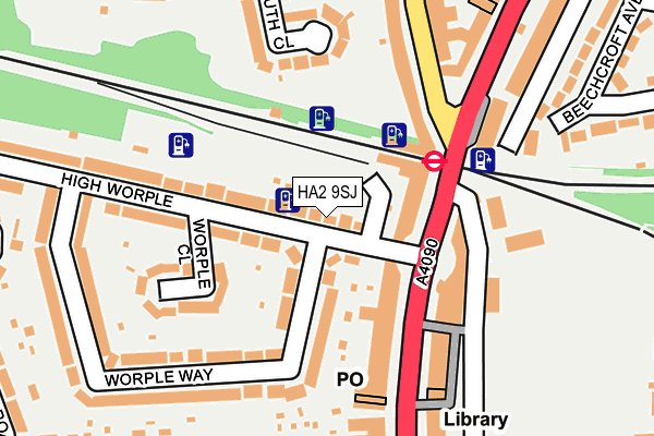 HA2 9SJ map - OS OpenMap – Local (Ordnance Survey)