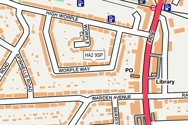 HA2 9SP map - OS OpenMap – Local (Ordnance Survey)