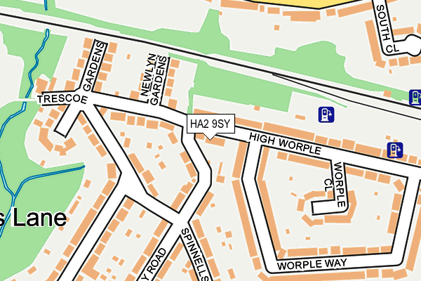 HA2 9SY map - OS OpenMap – Local (Ordnance Survey)