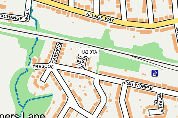 HA2 9TA map - OS OpenMap – Local (Ordnance Survey)
