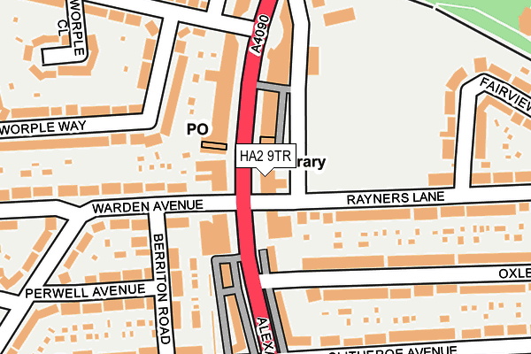 HA2 9TR map - OS OpenMap – Local (Ordnance Survey)