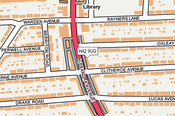 HA2 9UG map - OS OpenMap – Local (Ordnance Survey)