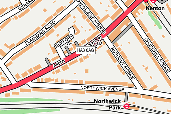 HA3 0AG map - OS OpenMap – Local (Ordnance Survey)