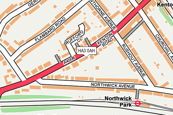 HA3 0AH map - OS OpenMap – Local (Ordnance Survey)