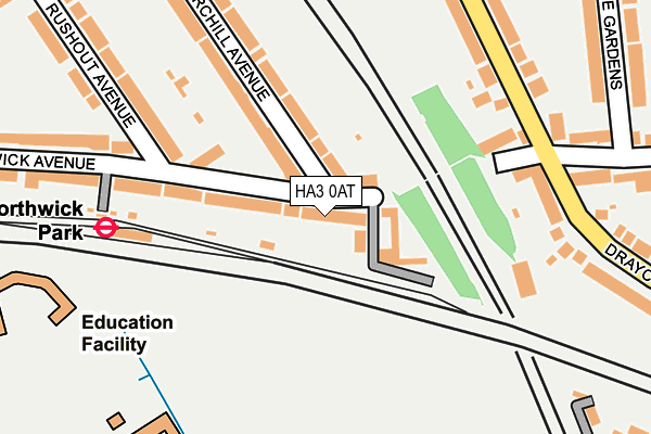 HA3 0AT map - OS OpenMap – Local (Ordnance Survey)