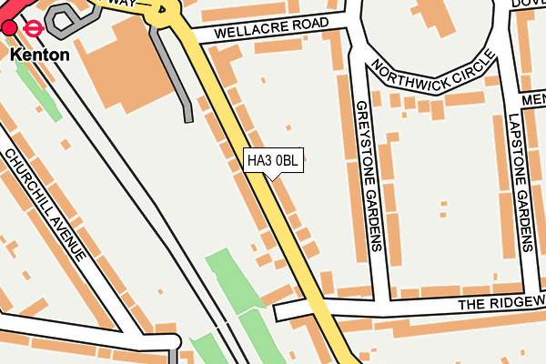HA3 0BL map - OS OpenMap – Local (Ordnance Survey)