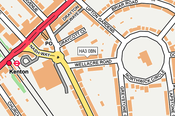 HA3 0BN map - OS OpenMap – Local (Ordnance Survey)