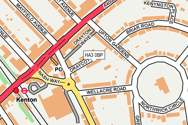 HA3 0BP map - OS OpenMap – Local (Ordnance Survey)