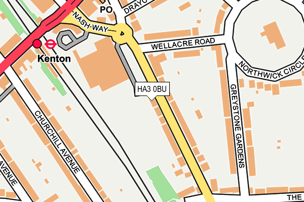 HA3 0BU map - OS OpenMap – Local (Ordnance Survey)