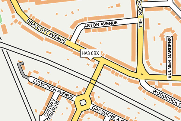 HA3 0BX map - OS OpenMap – Local (Ordnance Survey)