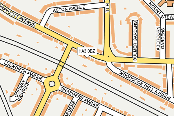 HA3 0BZ map - OS OpenMap – Local (Ordnance Survey)