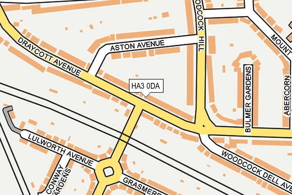 HA3 0DA map - OS OpenMap – Local (Ordnance Survey)