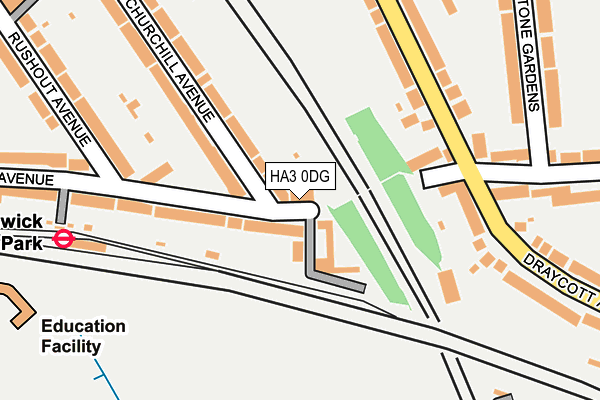 HA3 0DG map - OS OpenMap – Local (Ordnance Survey)