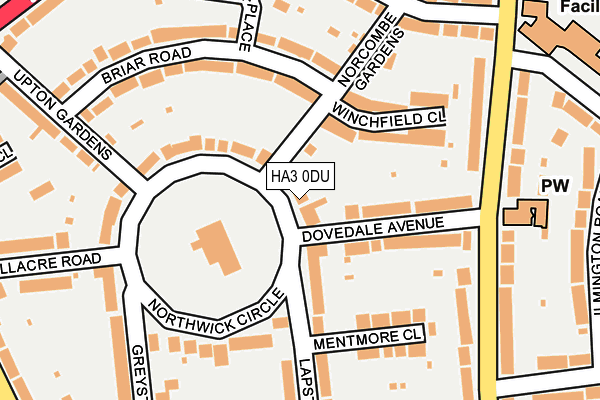 HA3 0DU map - OS OpenMap – Local (Ordnance Survey)