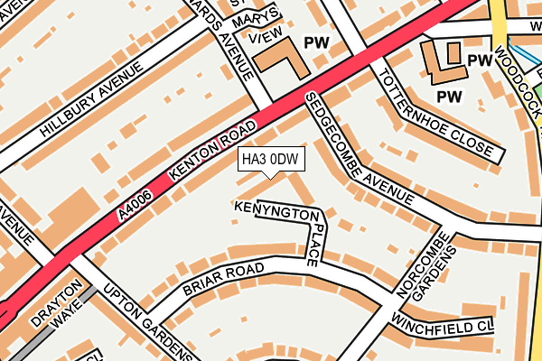 HA3 0DW map - OS OpenMap – Local (Ordnance Survey)