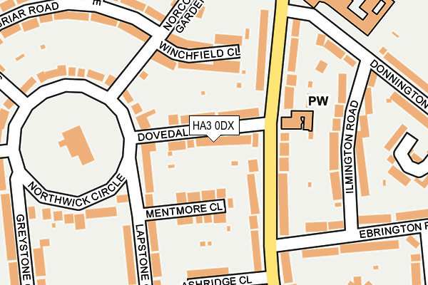 HA3 0DX map - OS OpenMap – Local (Ordnance Survey)