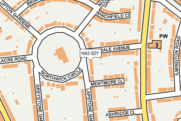 HA3 0DY map - OS OpenMap – Local (Ordnance Survey)