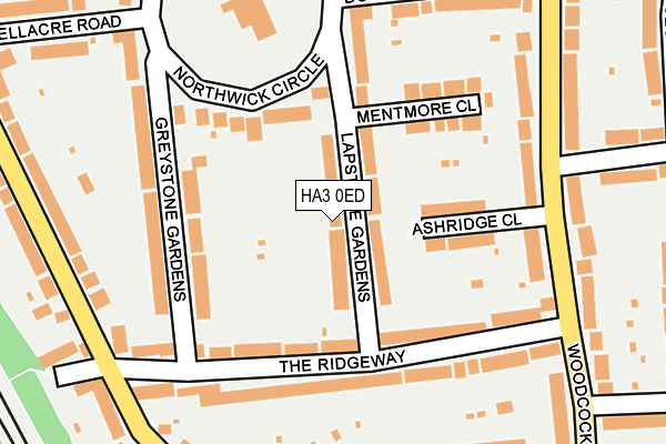 HA3 0ED map - OS OpenMap – Local (Ordnance Survey)