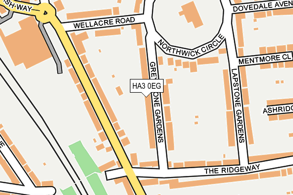 HA3 0EG map - OS OpenMap – Local (Ordnance Survey)