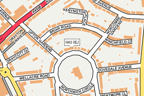 HA3 0EJ map - OS OpenMap – Local (Ordnance Survey)