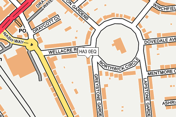 HA3 0EQ map - OS OpenMap – Local (Ordnance Survey)