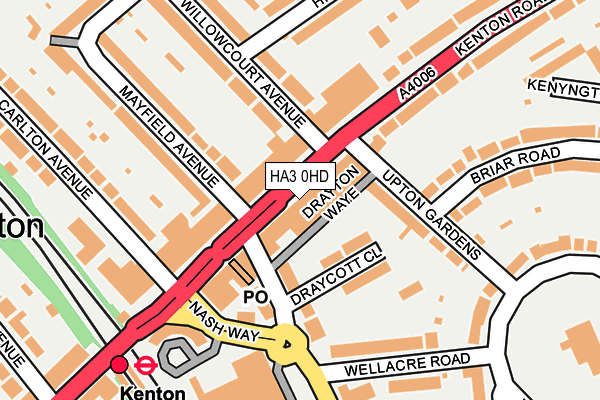 HA3 0HD map - OS OpenMap – Local (Ordnance Survey)