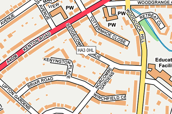 HA3 0HL map - OS OpenMap – Local (Ordnance Survey)