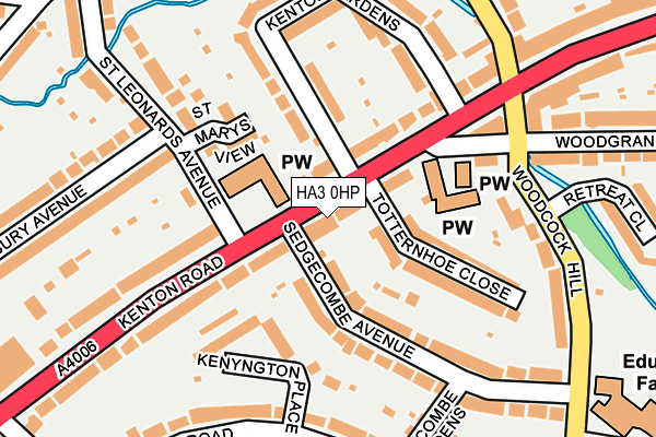 HA3 0HP map - OS OpenMap – Local (Ordnance Survey)