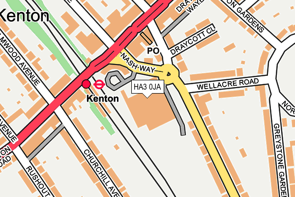 HA3 0JA map - OS OpenMap – Local (Ordnance Survey)