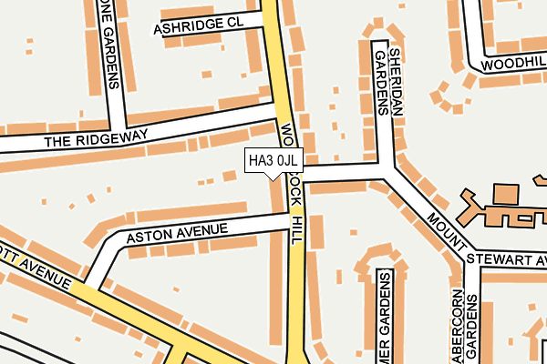 HA3 0JL map - OS OpenMap – Local (Ordnance Survey)