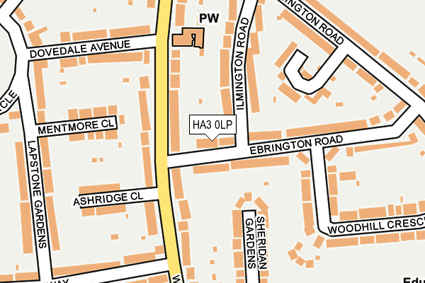 HA3 0LP map - OS OpenMap – Local (Ordnance Survey)