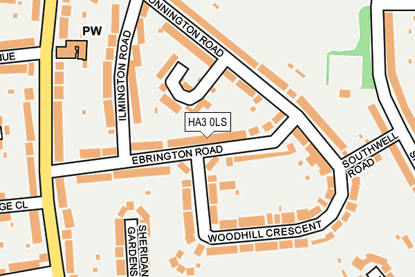 HA3 0LS map - OS OpenMap – Local (Ordnance Survey)